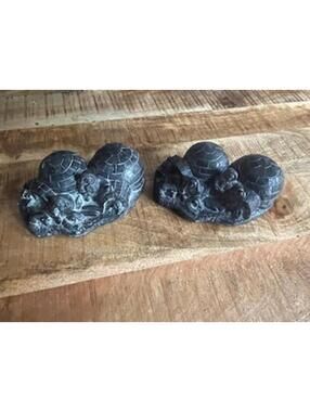 Pair of Vintage Inuit Soapstone Carvings with Igloo and Figures